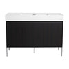 Freestanding Bathroom Vanity With Resin Sink And Storage Cabinet - Dark Oak