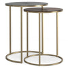 Drake - 2 Piece Nesting Table - Antique Nickel / Antique Copper