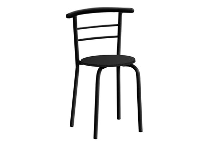 3 Pieces Dining Table Set, Small, Contemporary & Modern - Black