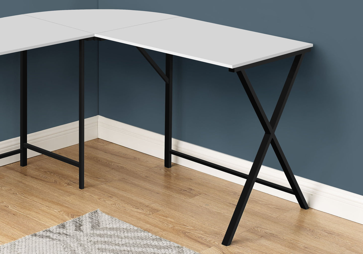 Computer Desk, Home Office, Corner, L Shape, Contemporary & Modern - White