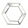Hexagon Wall Mirror With Contemporary Glass Design, Home Decor Accent Mirror For Living Room, Entryway, Bedroom - Silver