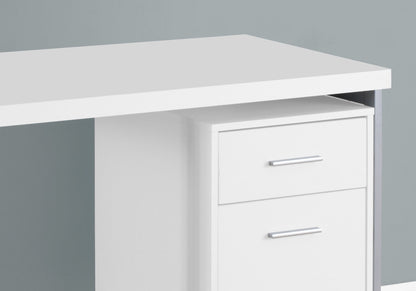 Computer Desk For Home Office, Laptop, Left Right Set - Up, Storage Drawers, Contemporary And Modern - White