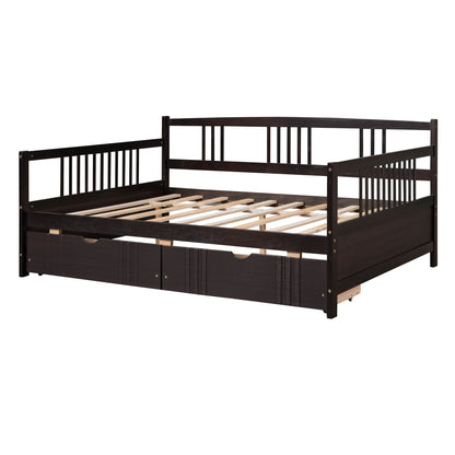 Full Size DayBed With 2 Drawers - Espresso