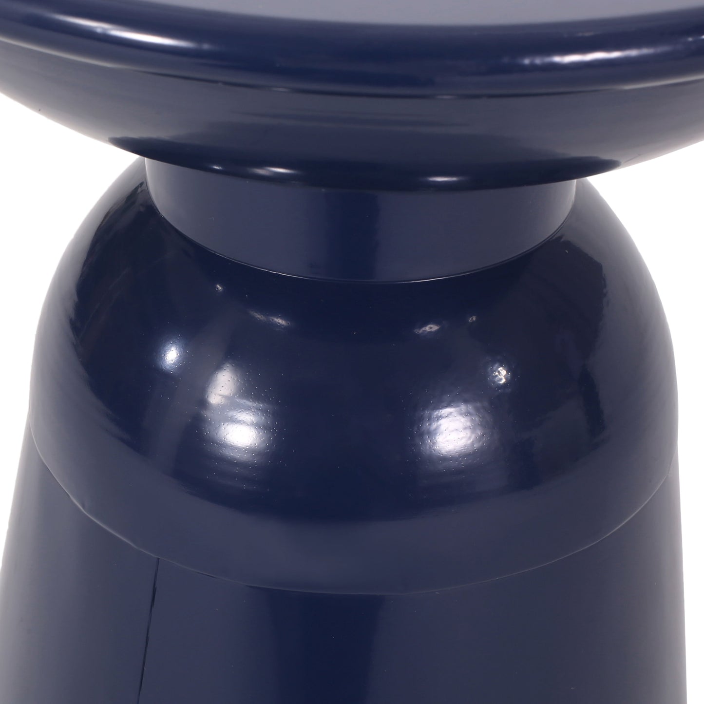 Outdoor Metal End Table Large - Navy Blue