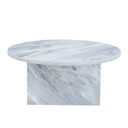 A Multi Style Decor Friendly Round Coffee Table, Featuring Modern Minimalism And Nordic Flair - White