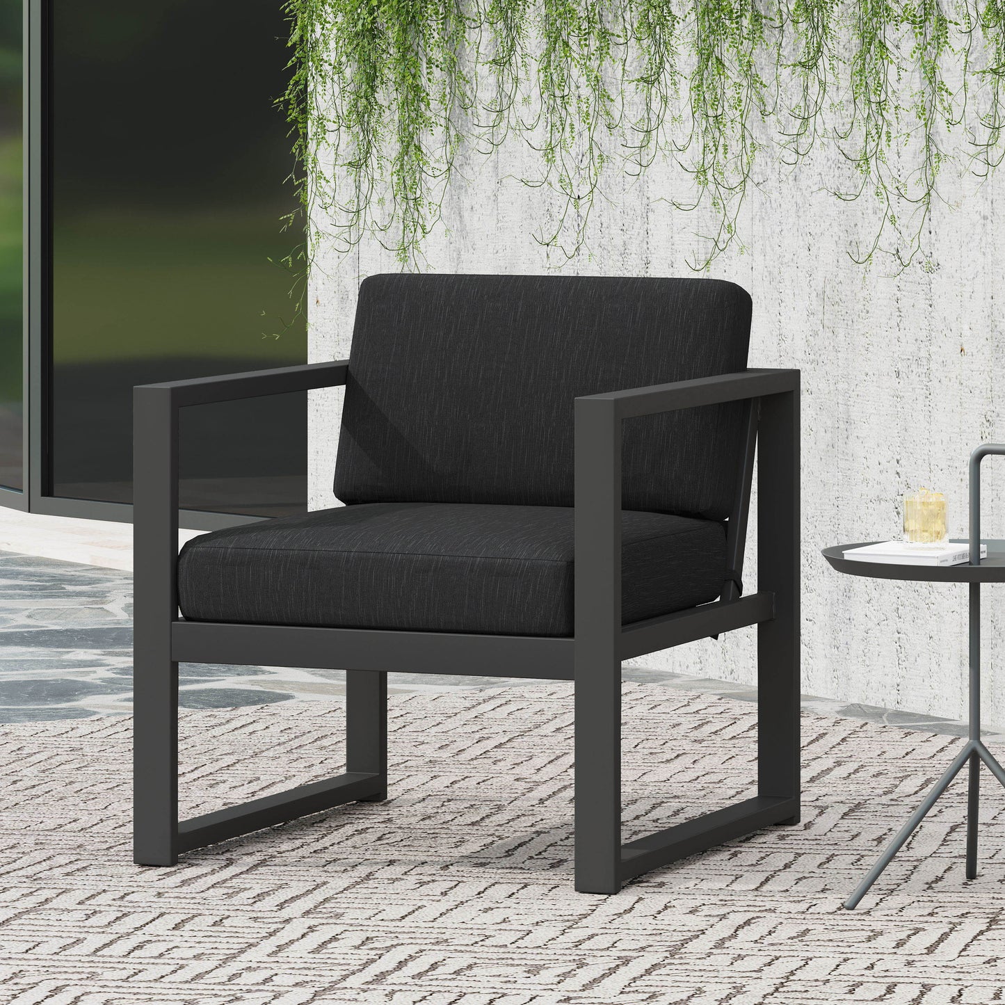 Navan - Club Chair - Dark Gray