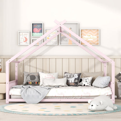 Full Size House Bed - Pink