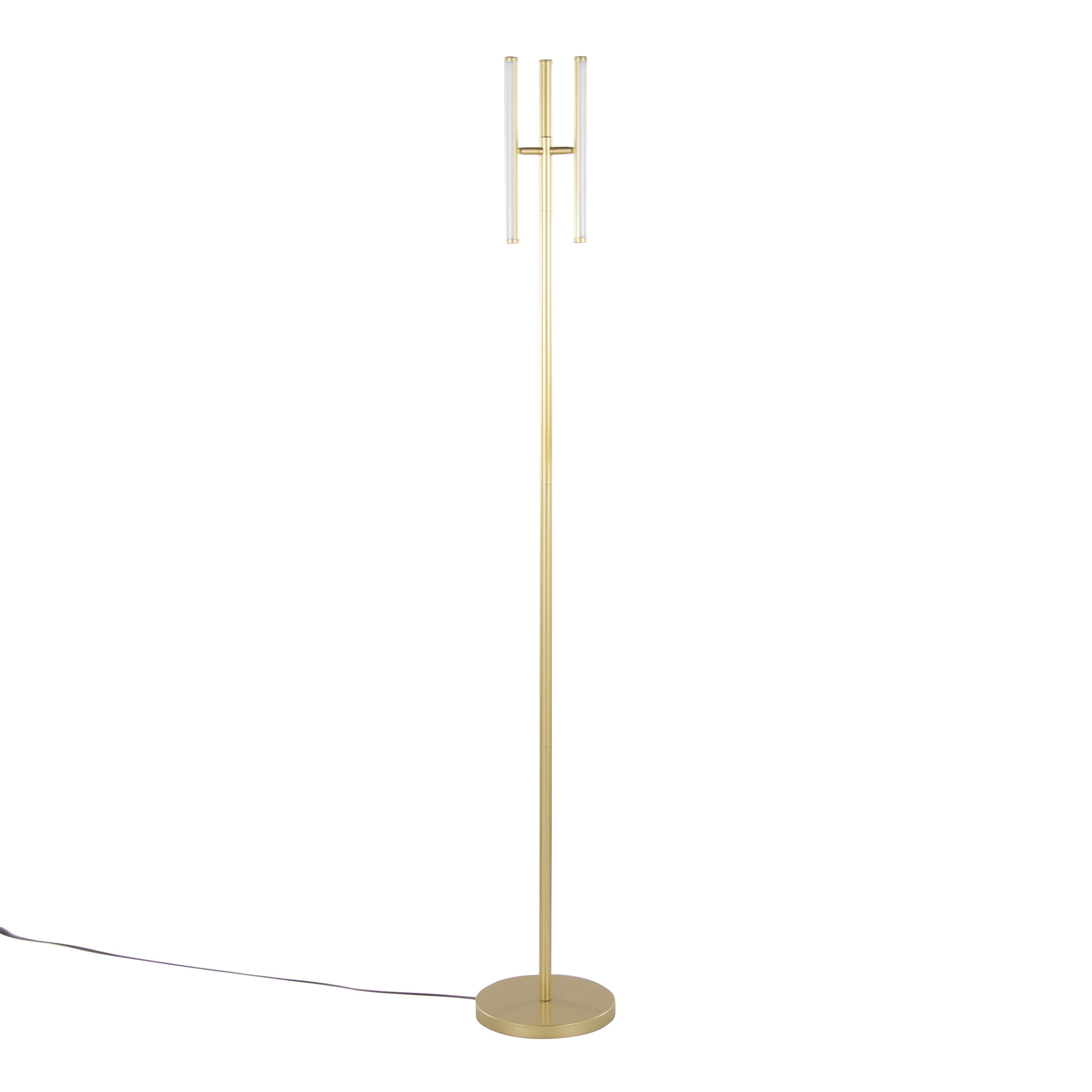 Icicle - Modern Swivel Floor Lamp - Gold