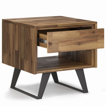Lowry - End Table - Distressed Golden Wheat