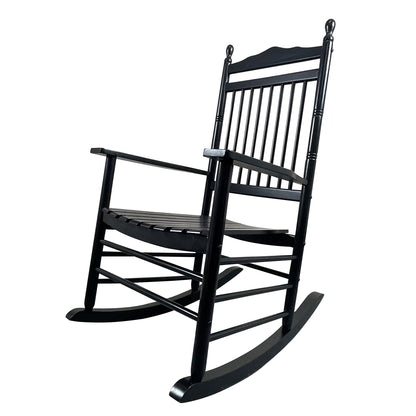 Balcony Porch Adult Rocking Chair - Black - Wood
