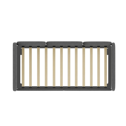Modern Twin Size Upholstered Daybed With Additional Bed Frame - Dark Gray