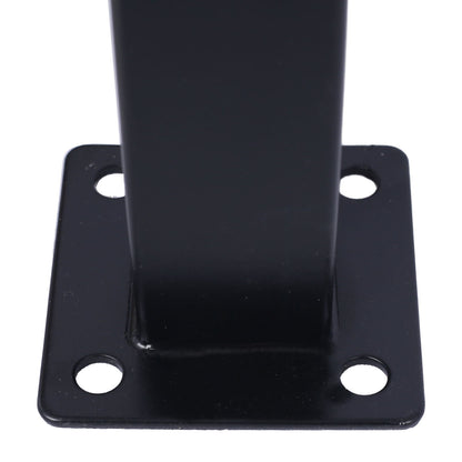 Handrails For Outdoor Steps, Fit 2 Or 3 Steps Outdoor Stair Railing, Picket#2 Wrought Iron Handrail, Flexible Porch Railing, Transitional Handrails For Concrete Steps Or Wooden Stairs - Black