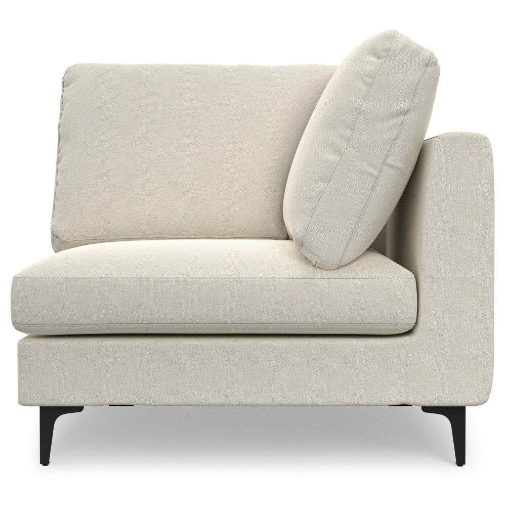 Ava - Mid Century Corner Sectional Sofa - Cream