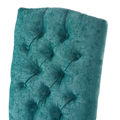 Harriet - Tufted Dining Chairs With Solid Wood Frame And Soft (Set of 2) - Teal Green