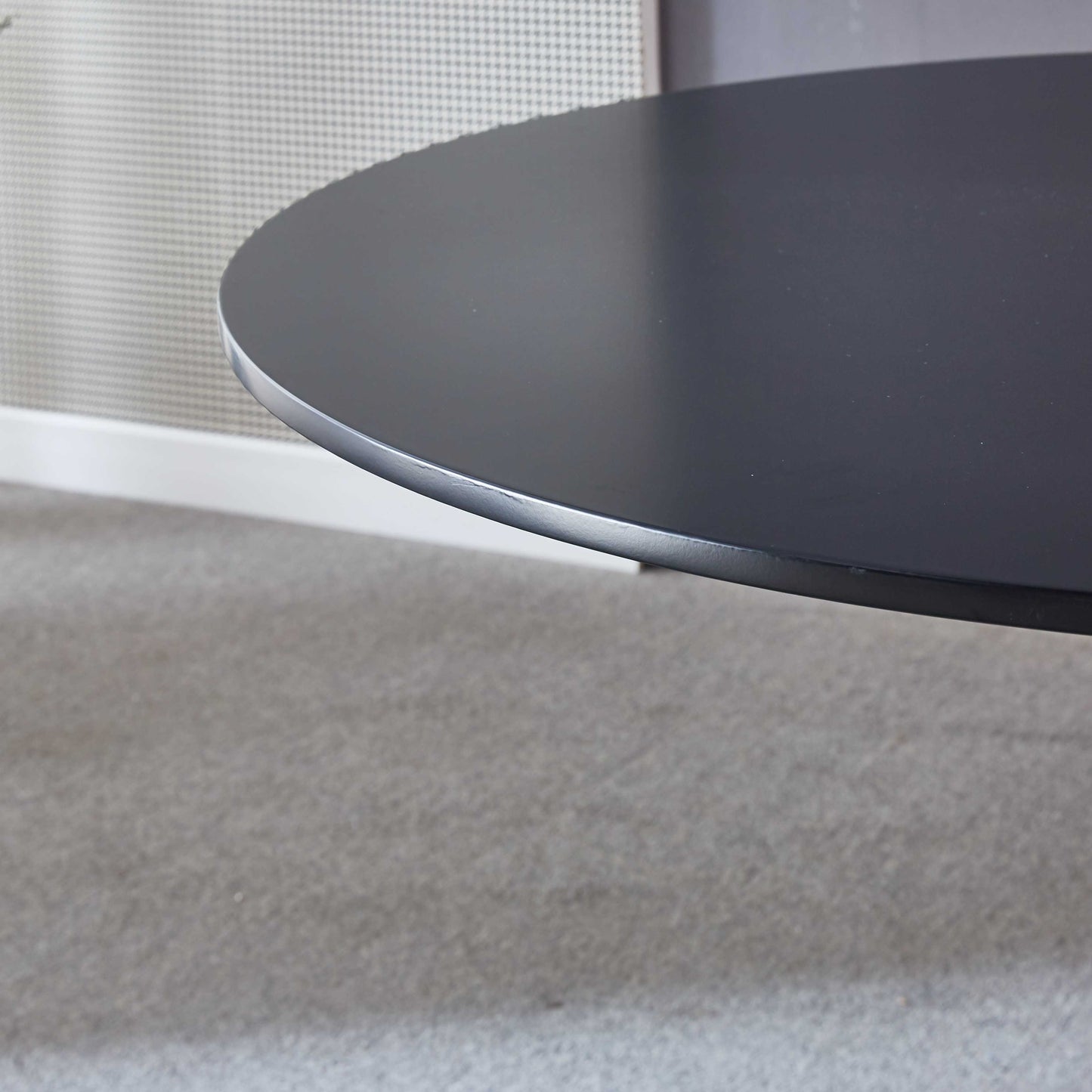 Tulip Table Mid-Century Dining Table For 4-6 People With Round MDF Table Top, Pedestal Dining Table, End Table Leisure Coffee Table - Black