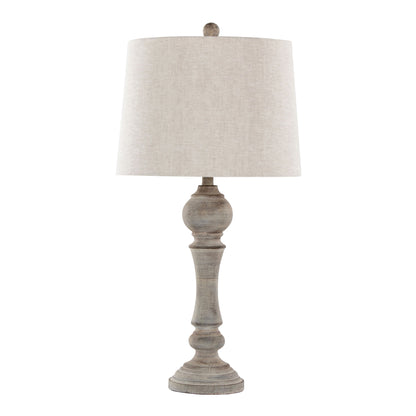 Winston - Farmhouse Poly Table Lamp (Set of 2) - Reclaimed Gray / Oat