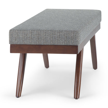 Chanelle - Mid Century Ottoman Bench - Pebble Gray