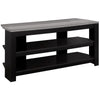 TV Stand, Console, Media Entertainment Center, Storage Shelves, Contemporary & Modern - Black