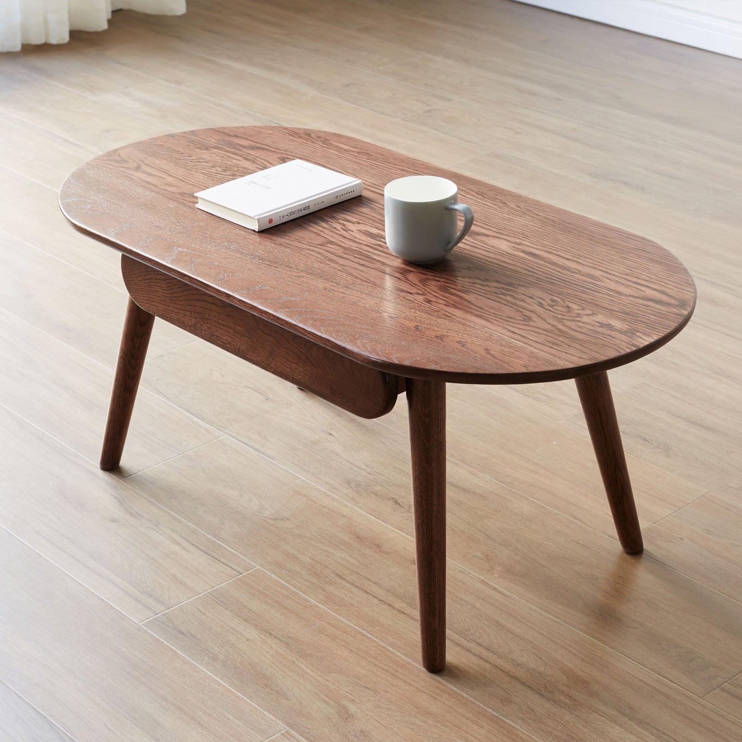 Capsule Centre Low Table With Drawers, Coffee Table - Natural