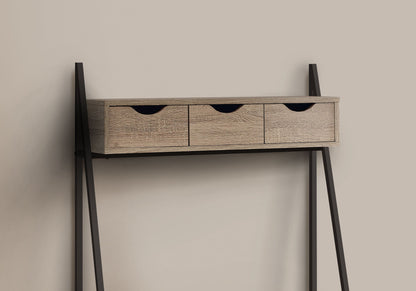 Computer Desk For Home Office, Laptop, Leaning, Storage Drawers, Contemporary & Modern - Taupe