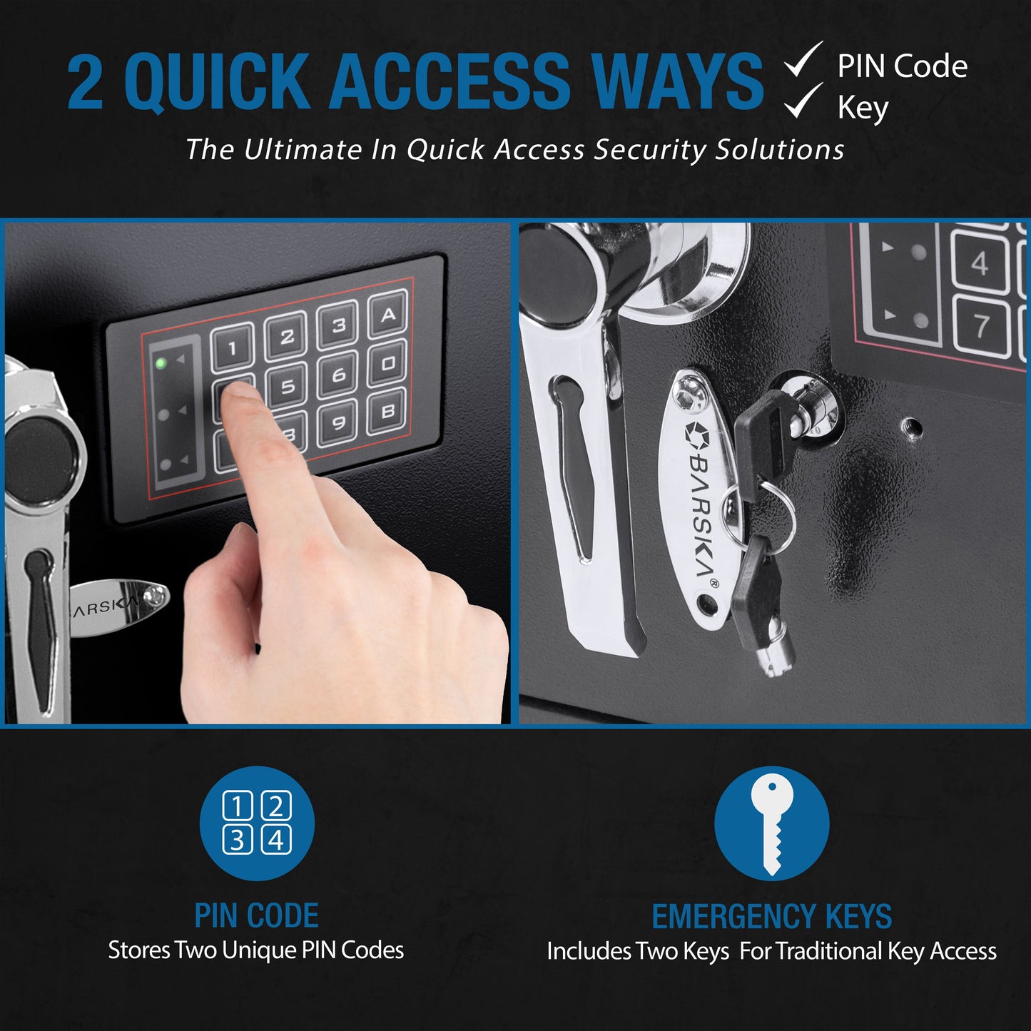 0 72 Cu Ft Keypad Depository Safe - Black
