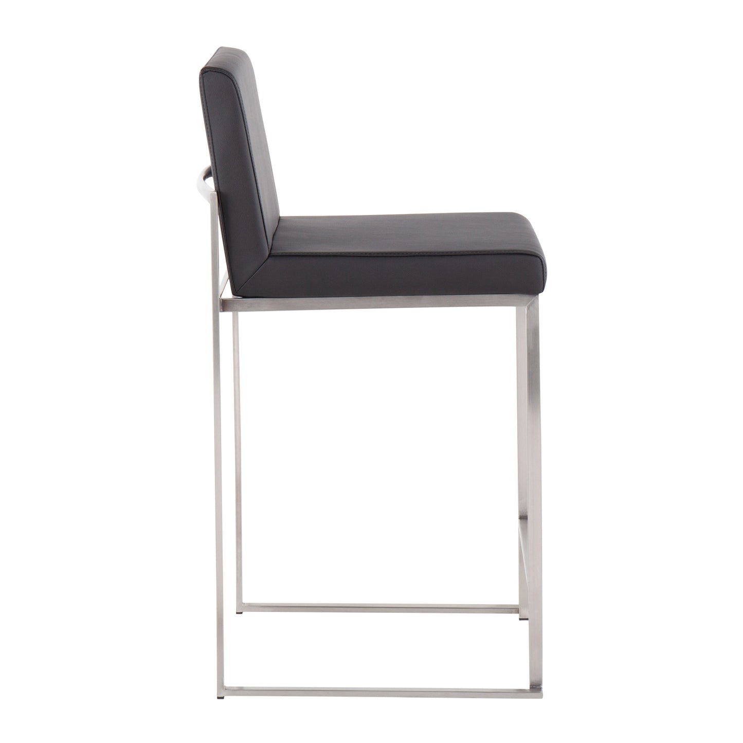 Fuji - Contemporary, High Back Barstool (Set of 3) - Black