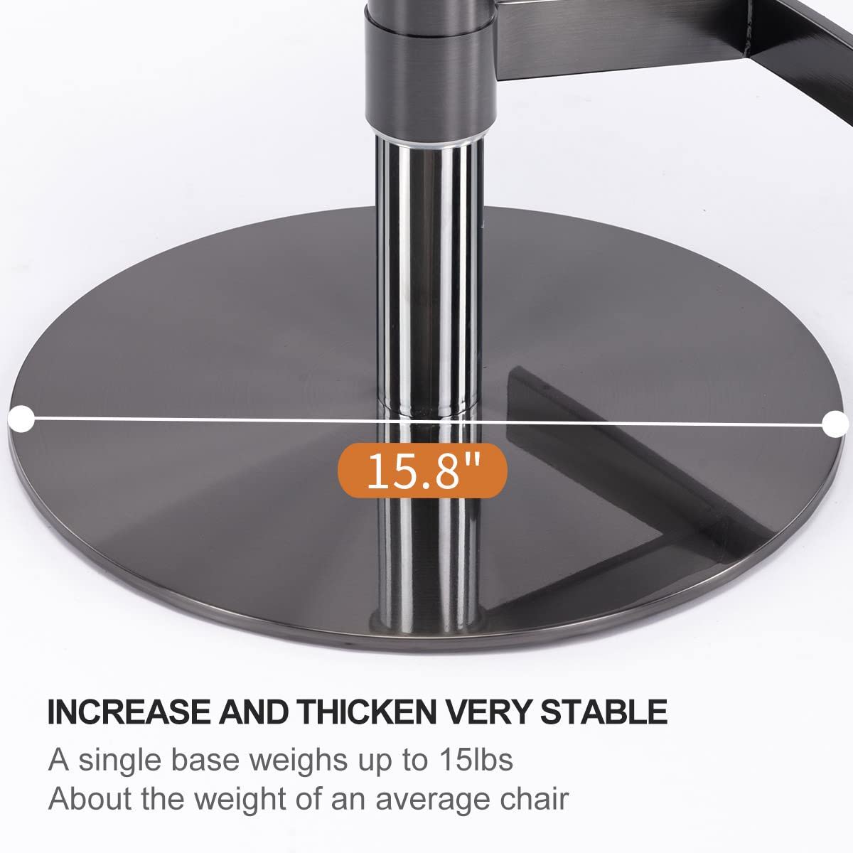 Black Titanium Stainless Steel Bar Stool, Grade Modern Leather Bar Chair With Backrest, Swivel Adjustable Height For Kitchen Counter And Dining Room - Orange