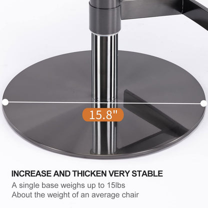 Black Titanium Stainless Steel Bar Stool, Grade Modern Leather Bar Chair With Backrest, Swivel Adjustable Height For Kitchen Counter And Dining Room - Orange