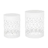 Outdoor Metal (Set of 2) End Table - White