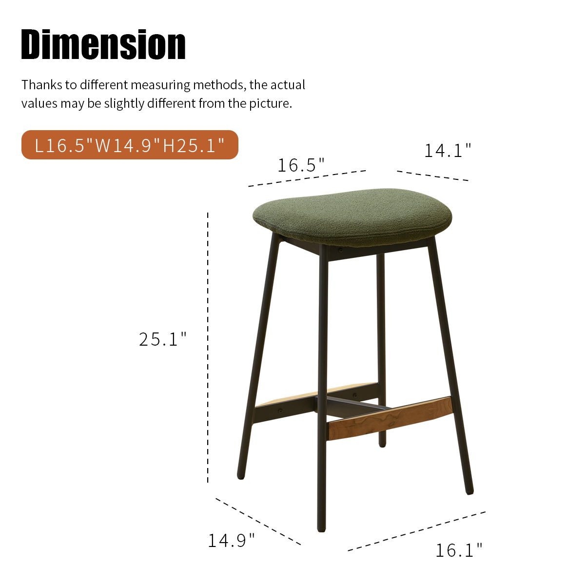 Modern Bar Stools Comfortable & Stylish Counter Height And Bar Height Bar Stools, Soft Upholstered, Backless For Kitchen, Dining Room Bar Chairs (Set of 2) - White