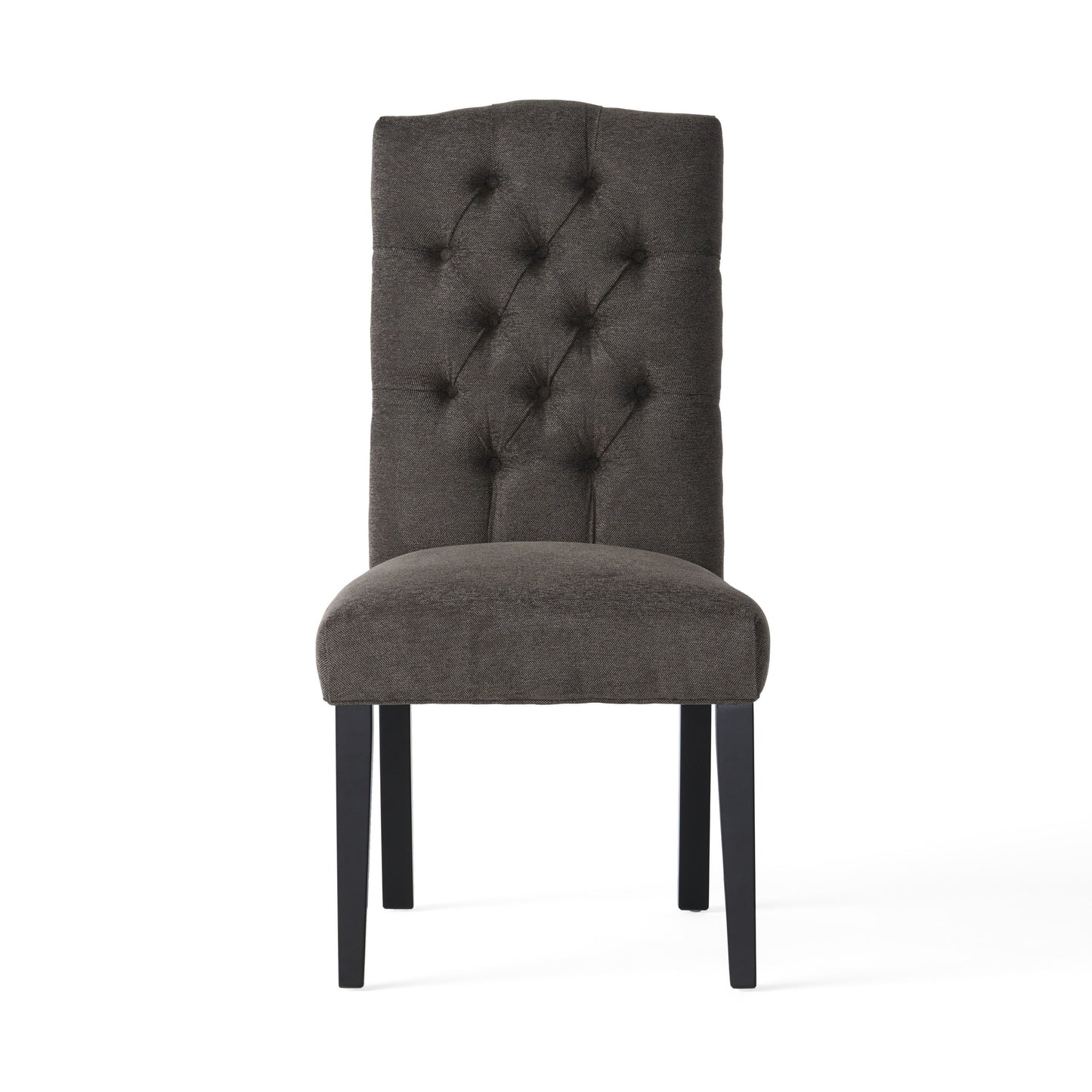 Harriet - Tufted Dining Chair (Set of 2) - Dark Gray
