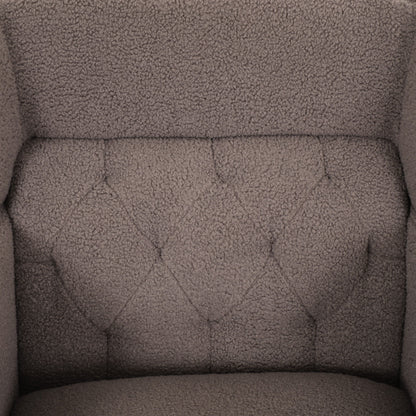 Upholstered Accent Chair Tufted Armchair For Living Room, Russet - Brown