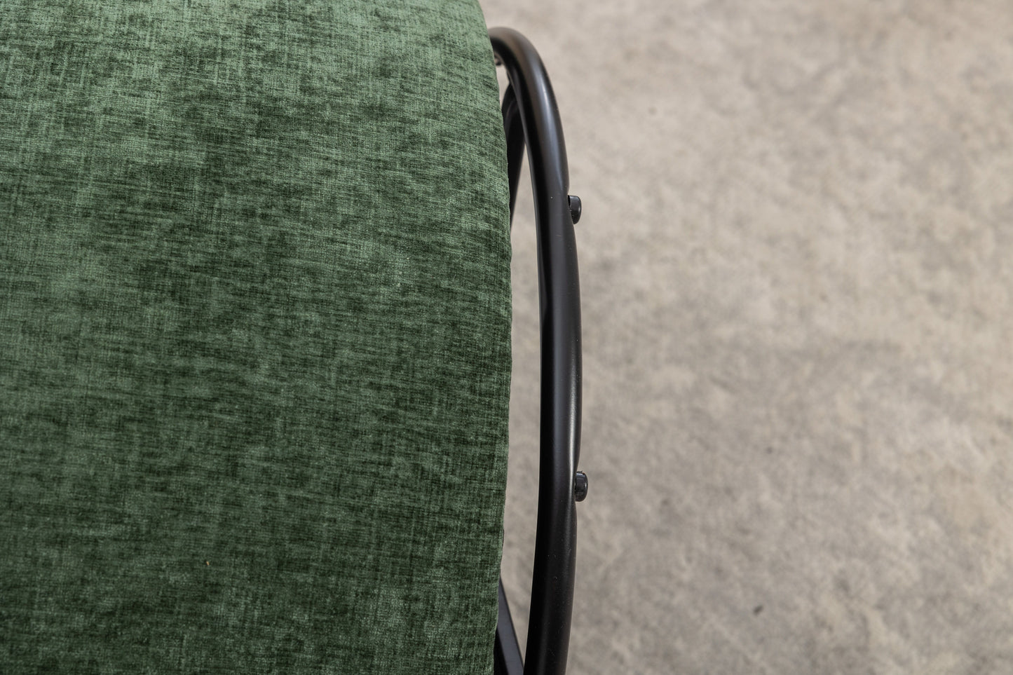 Chenille Fabric Swivel Accent Armchair Barrel Chair With Black Powder Coating Metal Ring - Green
