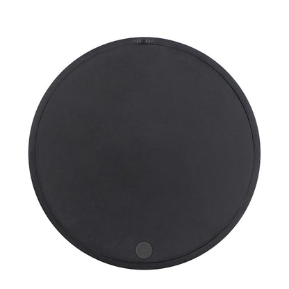 Circle Wall Mirror With Wooden Frame, Wall Mirror For Living Room - Black