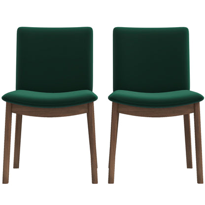 Laura - Mid-Century Modern Solid Wood Dining Chair (Set of 2) - Green