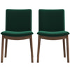 Laura - Mid-Century Modern Solid Wood Dining Chair (Set of 2) - Green