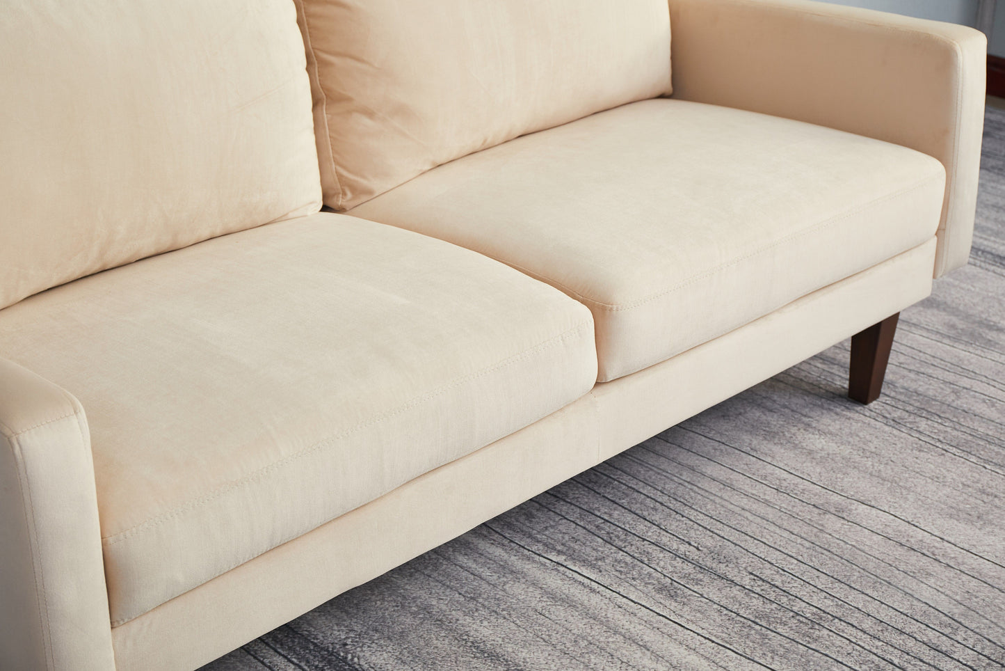Stationary Loveseat - Beige