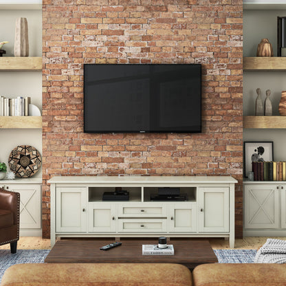 Warm Shaker - TV Media Stand - Antique White