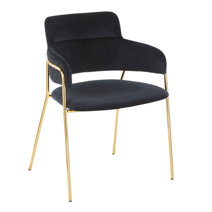 Napoli - Contemporary Chair (Set of 2) - Gold / Black
