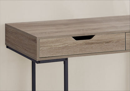 Computer Desk For Home Office, Laptop, Storage Drawers, Contemporary Versatile Placement - Taupe