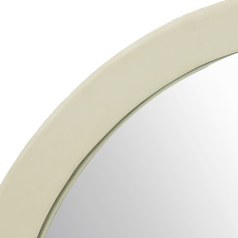 Transitional Decor Style Mango Wood Wall Mirror Wall Decor With Frame Of Solid Mango Wood For Bathroom, Entryway Console Lean Against Wall - Cream