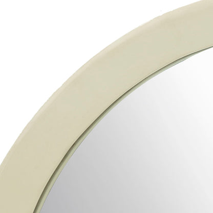 Transitional Decor Style Mango Wood Wall Mirror Wall Decor With Frame Of Solid Mango Wood For Bathroom, Entryway Console Lean Against Wall - Cream