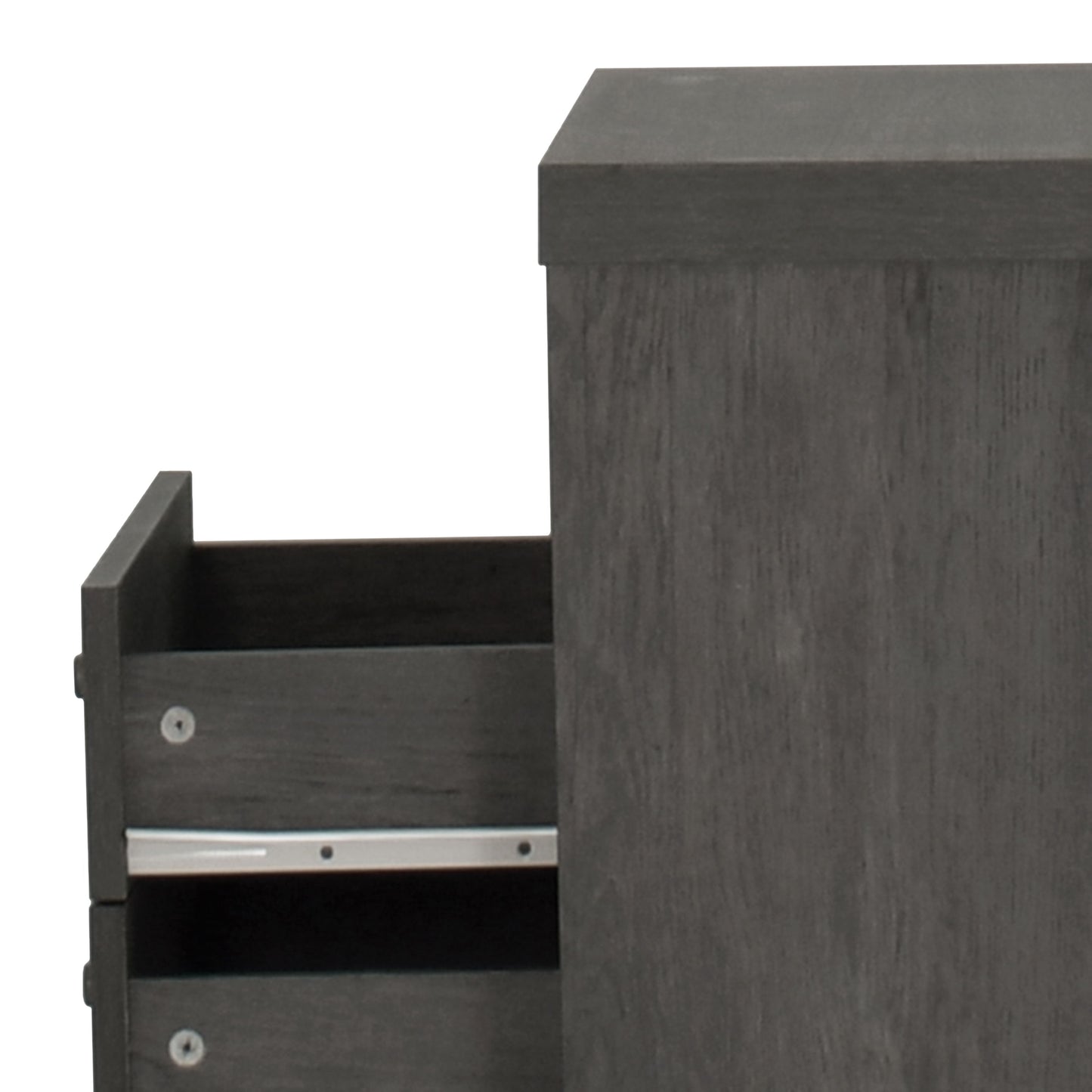 Nystrom - Mid Century Modern 2 Drawer Nightstand - Gray
