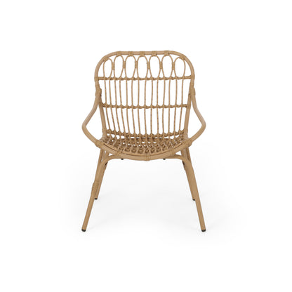 Monsoon Outdoor Accent Chair With Open Weave Design - Light Brown