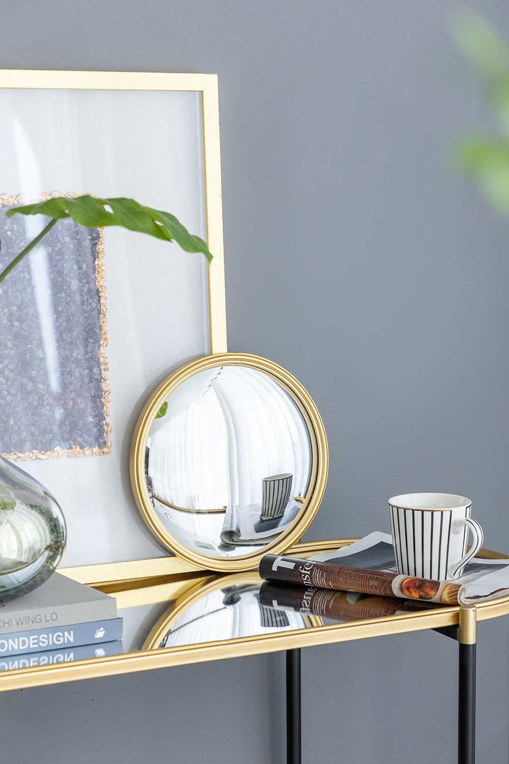 Round Mirror, Circle Mirror With Iron Frame For Living Room Bedroom Vanity Entryway Hallway - Gold