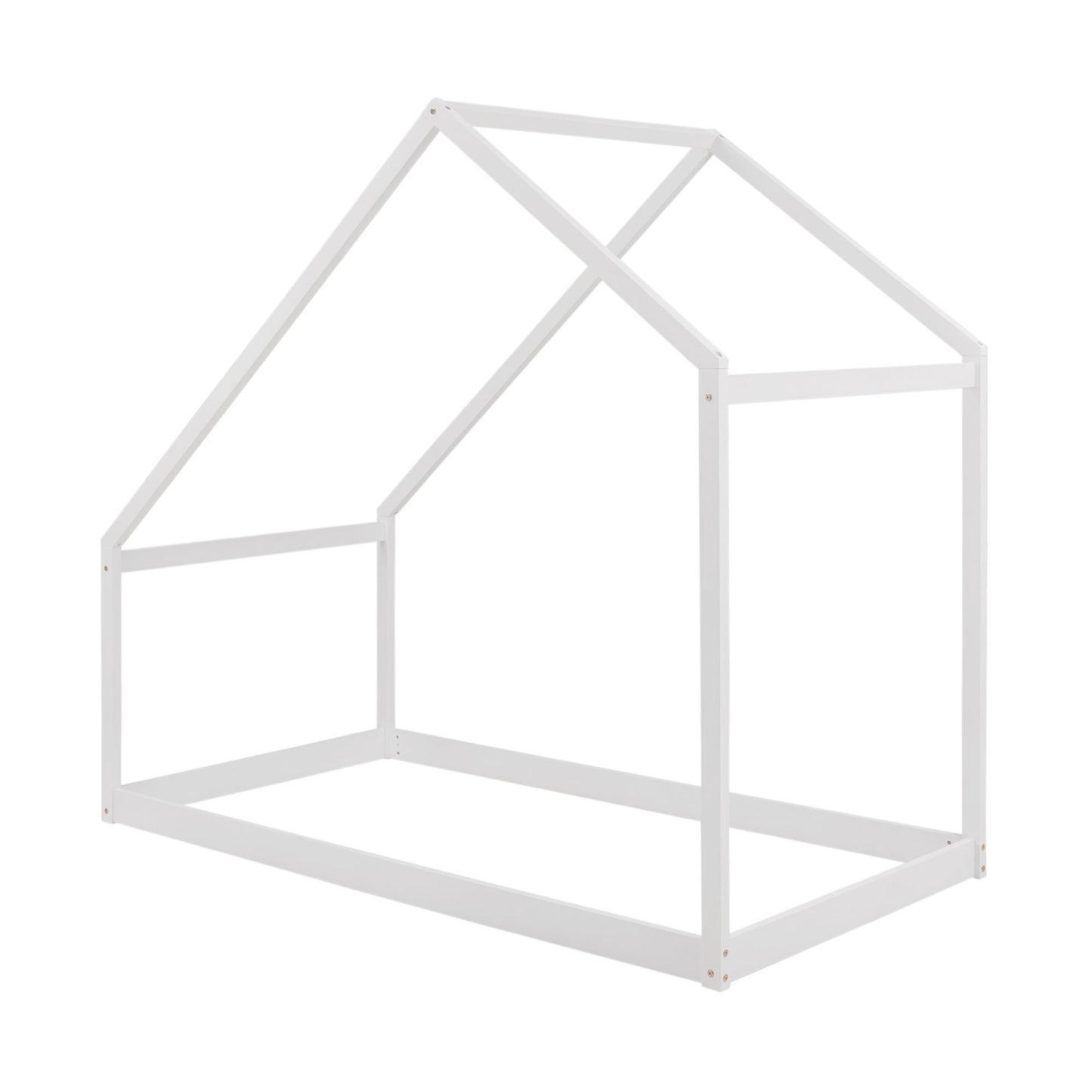 Twin Size Playhouse Style Bed - White