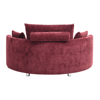 Multi-Functional Foldable Sleeper Sofa Bed, Floor Sofa Chair Bed, Circular Adjustable Futon Sitting And Sleeping Sofa - Burgundy
