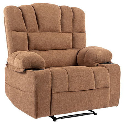 Massage Recliner Chair Sofa With Heating Vibration - Brown