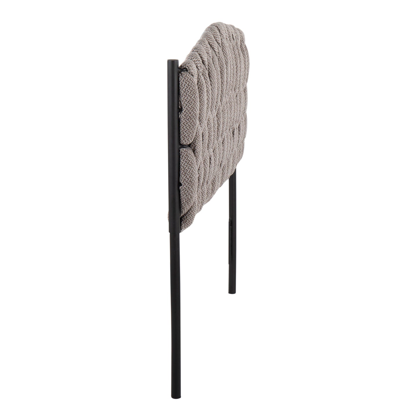 Braided Matisse - Twin Size Headboard - Black / Gray