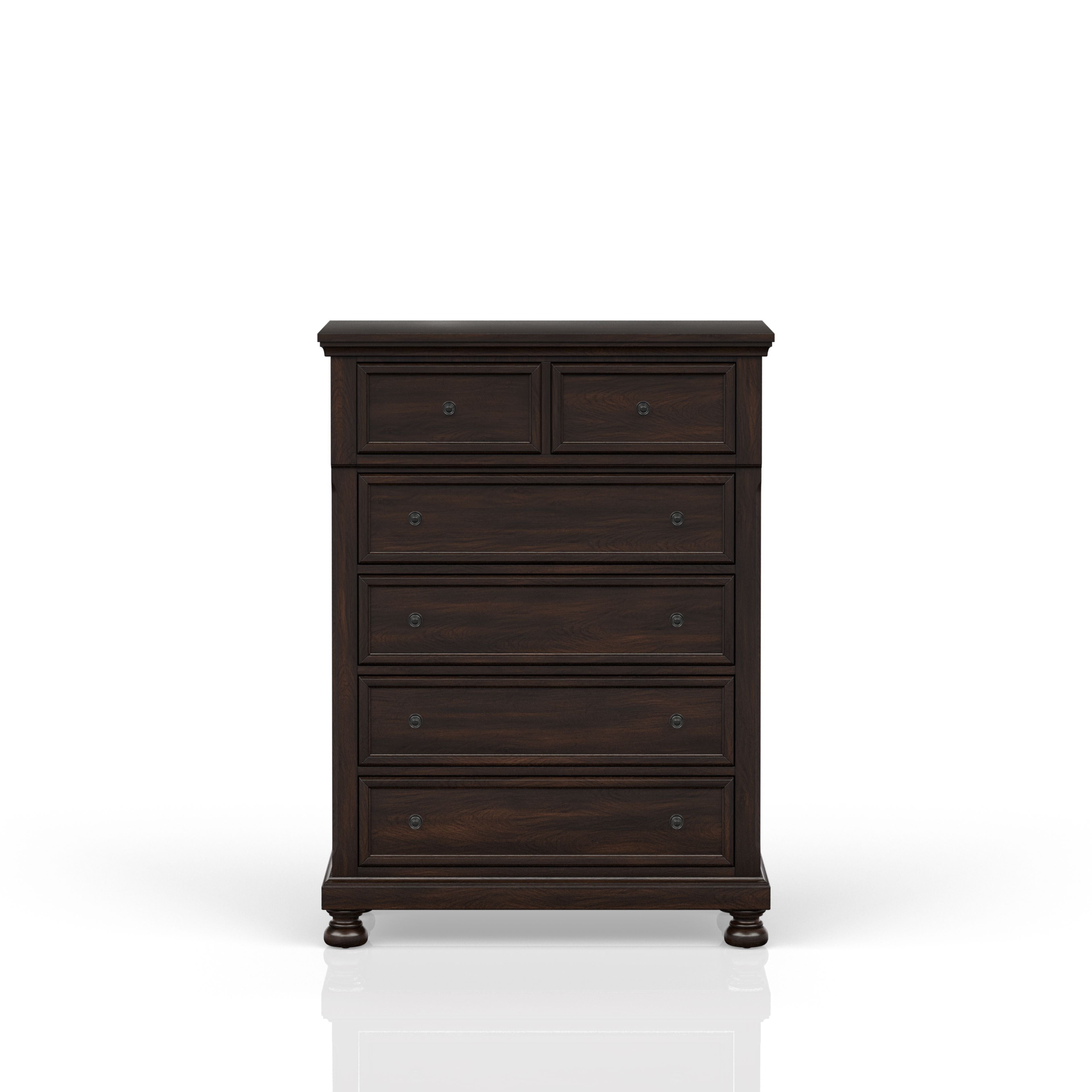 5 Drawer Chest - Dark Cherry